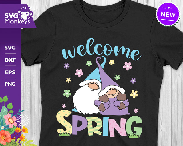 Colorful Spring Svg, Welcome Spring Svg, Spring Gnome Svg SVG SvgMonkeys 