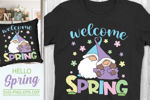 Colorful Spring Svg, Welcome Spring Svg, Spring Gnome Svg SVG SvgMonkeys 
