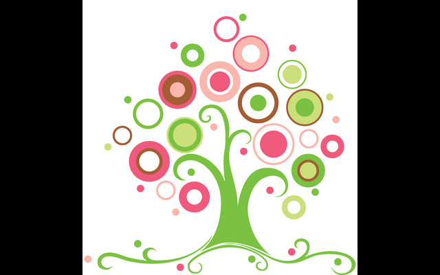 Colorful Tree Stock Illustration SVG naemmiah021 