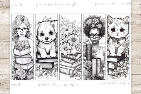 Coloring Bookmarks Printable | Print And Cut Bundle SVG GlamArtZhanna 