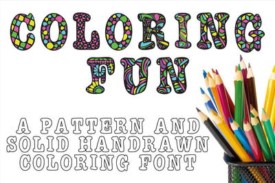Coloring Fun Font Design Shark