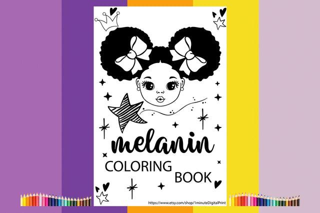 Coloring Pages, 21 Pages Coloring Book for Black Girls, Melanin Coloring Book, Birthday, Coloring Pages For Kids, Black Mermaid Coloring Page SVG 1uniqueminute 