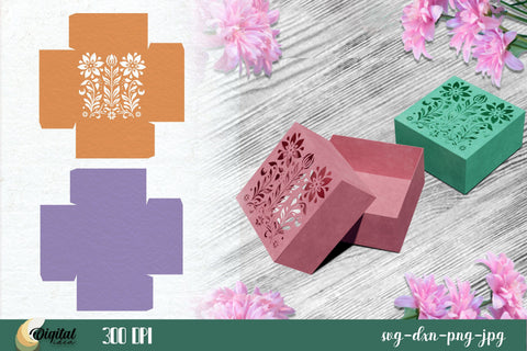 Colourful Paper box Bundle | Bright Gift&Design with Ornaments SVG Evgenyia Guschina 
