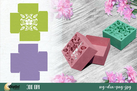 Colourful Paper box Bundle | Bright Gift&Design with Ornaments SVG Evgenyia Guschina 