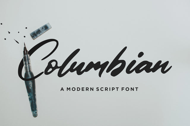 Columbian Modern Handwritten Font Font Balpirick 