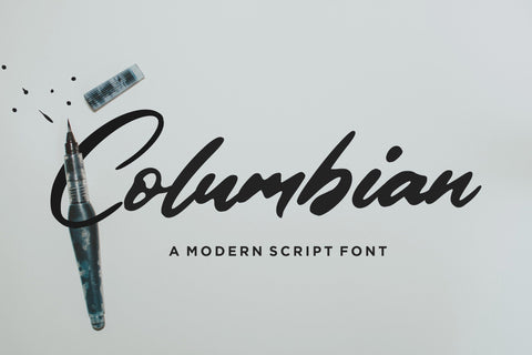 Columbian Modern Handwritten Font Font Balpirick 