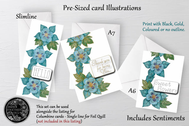 Columbine Cards - Illustrations Sublimation DrawnTogether with love 
