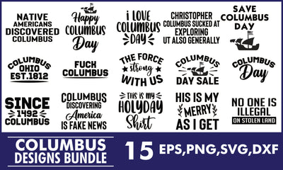Columbus Day SVG Designs Bundle SVG PatternFeed8 