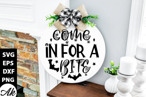 Come in for a bite Round Sign SVG akazaddesign 