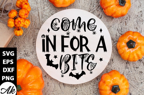 Come in for a bite Round Sign SVG akazaddesign 