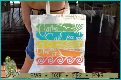 Come Sail Away Distressed Strips SVG File SVG Crunchy Pickle 