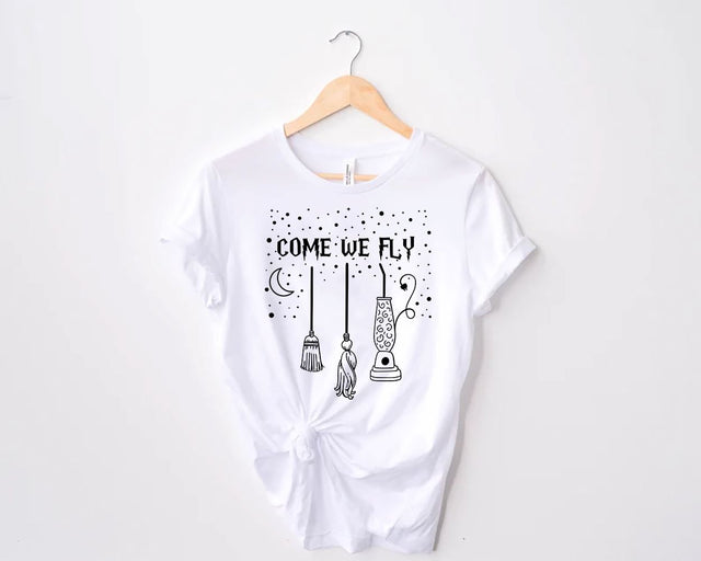 Come We Fly PNG, Halloween Shirt PNG, Witches broom PNG, Halloween witch, Fall, Come We Fly Halloween Sublimation Designs Downloads Sublimation sassyprint 