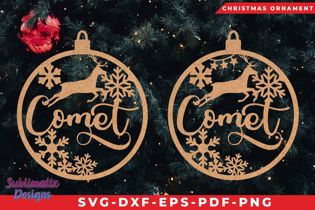 Comet Christmas Tree Ornament SVG Cut File SVG Sublimatiz Designs 