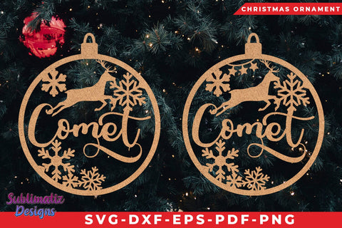 Comet Christmas Tree Ornament SVG Cut File SVG Sublimatiz Designs 