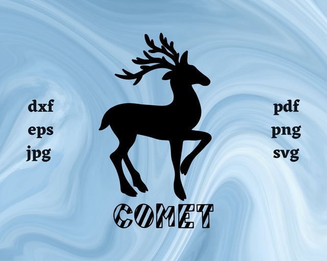 Comet Reindeer SVG Cut File SVG Northern Light SVG 
