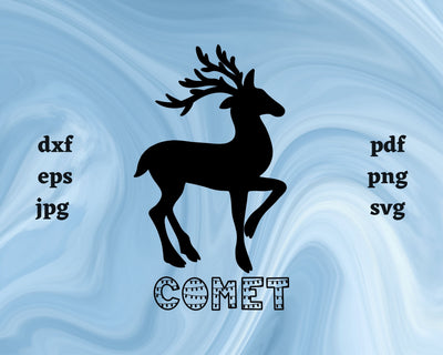 Comet Reindeer SVG Cut File SVG Northern Light SVG 