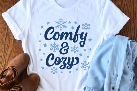 Comfy and Cozy Tshirt SVG Stencil File SVG Ikonart Design Shop 