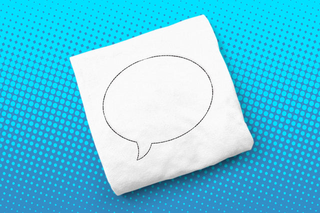 Comic Book Speech Bubble Linework Embroidery Embroidery/Applique DESIGNS Designed by Geeks 