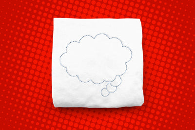 Comic Book Thought Bubble Linework Embroidery Embroidery/Applique DESIGNS Designed by Geeks 