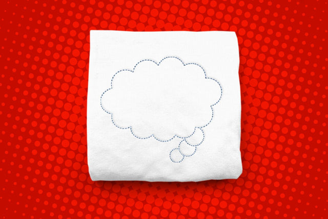 Comic Book Thought Bubble Linework Embroidery Embroidery/Applique DESIGNS Designed by Geeks 