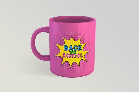 Comic lettering Back to school in Pop Art style Sublimation LaBelezoka 