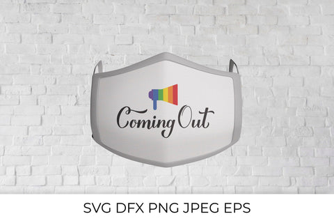Coming Out lettering. LGBT community SVG LaBelezoka 