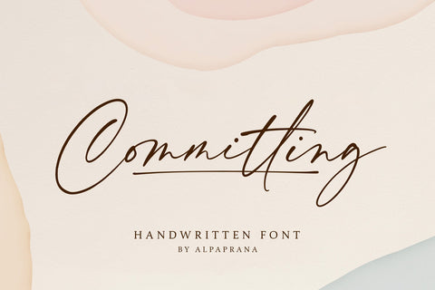 Committing - Handwritten Font Font Alpaprana Studio 