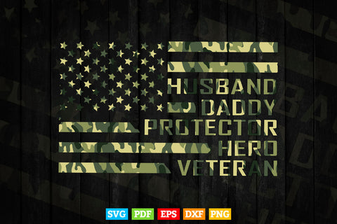 Comoflag Husband dad Protector Veteran Svg Png Cut Files SVG DesignDestine 