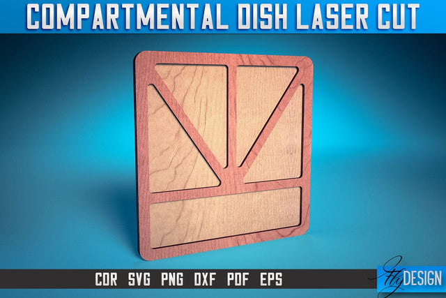Compartmental Dish Laser Cut SVG | Dish Laser Cut SVG Design | CNC Files SVG Fly Design 