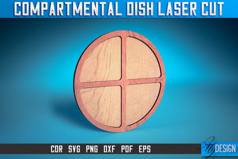 Compartmental Dish Laser Cut SVG | Dish Laser Cut SVG Design | CNC Files SVG Fly Design 