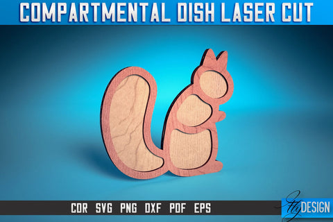 Compartmental Dish Laser Cut SVG | Dish Laser Cut SVG Design | CNC Files SVG Fly Design 