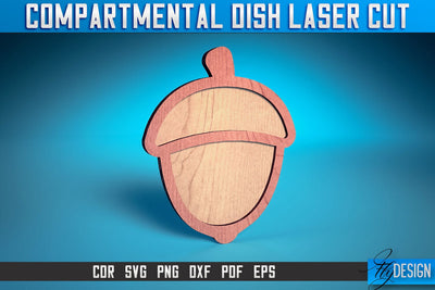 Compartmental Dish Laser Cut SVG | Dish Laser Cut SVG Design | CNC Files SVG Fly Design 