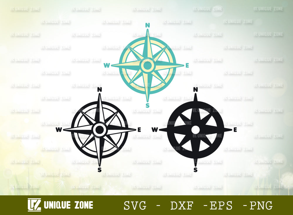 Compass Svg Design Compass SVG Cut File, Nautical Compass Svg, Mountain Compass Svg ...