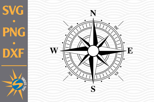 Compass SVG, PNG, DXF Digital Files Include SVG SVGStoreShop 