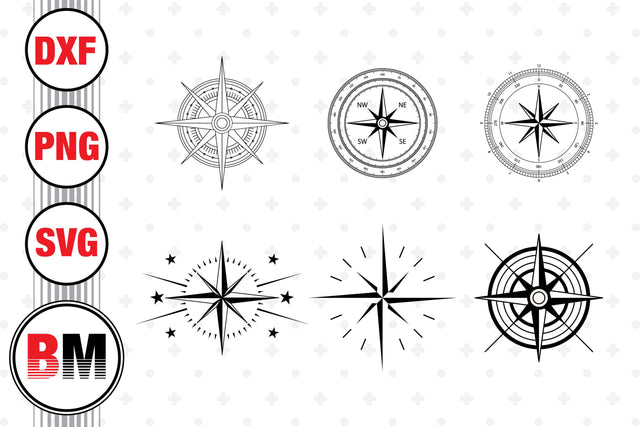 Compass SVG, PNG, DXF Files SVG BMDesign 