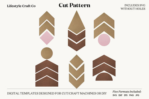 Compound Earring SVG, Faux Leather Earring Templates, Cricut cut file SVG Lifestyle Craft Co 