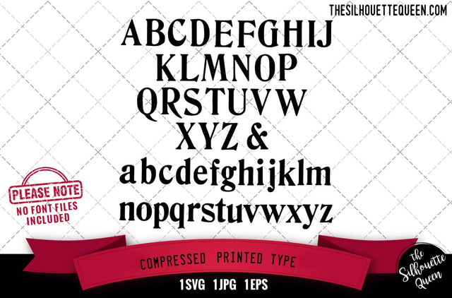 Compressed Printed Type alphabets - ABC letters SVG Loveleen Kaur 