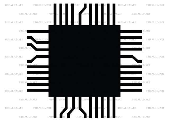 Computer microchip SVG TribaliumArtSF 
