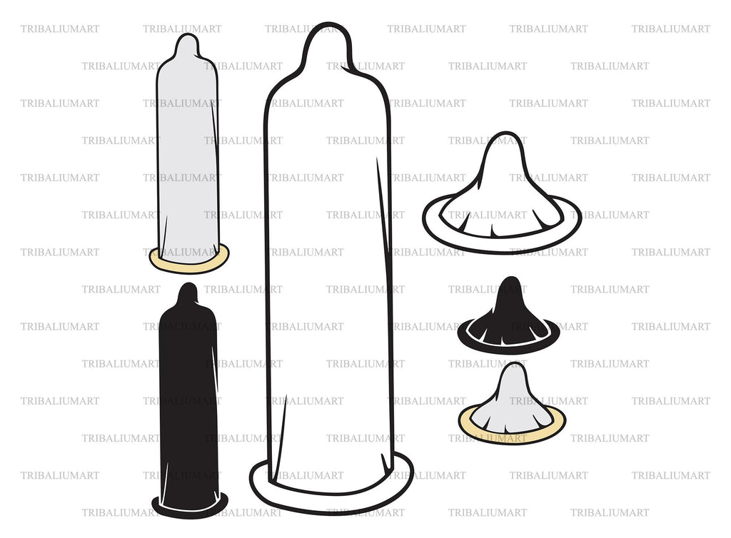 Condom. Cut files for Cricut. Clip Art silhouette (eps, svg, pdf, png ...
