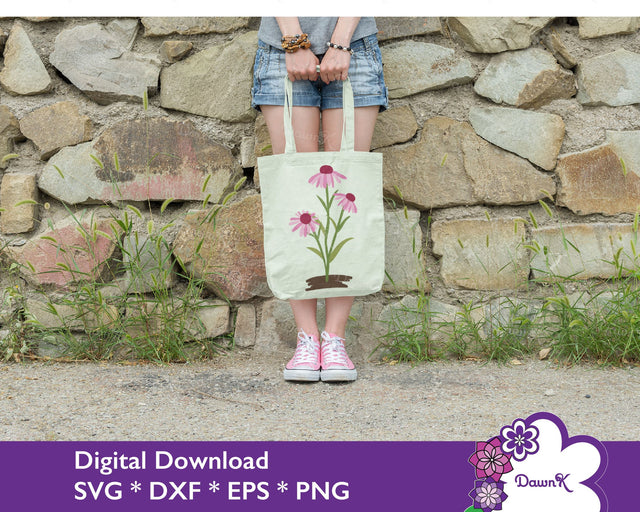 Coneflower Trio SVG - Echinacea, Wildflower svg, flowers clip art SVG DawnKDesigns 