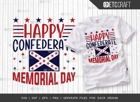 Confederate Memorial Bundle Vol-01 | Happy Confederate Memorial Day Svg | Confederate Heroes Day Svg | Confederate Decoration Svg | Holiday Svg | Confederate Memorial Quote Design SVG ETC Craft 