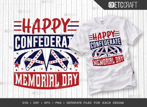 Confederate Memorial Bundle Vol-01 | Happy Confederate Memorial Day Svg | Confederate Heroes Day Svg | Confederate Decoration Svg | Holiday Svg | Confederate Memorial Quote Design SVG ETC Craft 