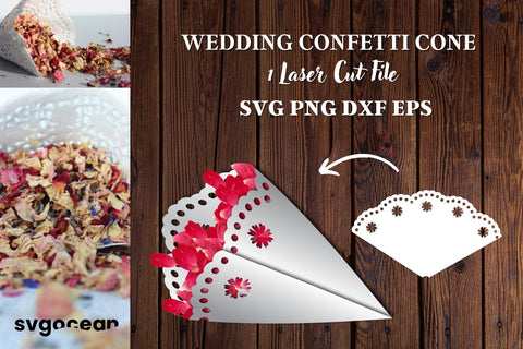 Confetti Cone SVG 3D Paper SvgOcean 