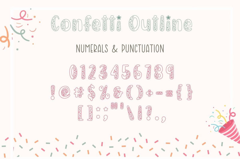 Confetti - Cute Deco Font - So Fontsy