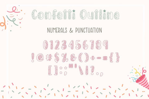 Confetti - Cute Deco Font Font AnningArts Design 