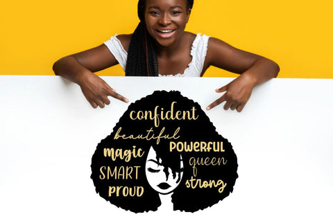 Confident beautiful powerful magic smart queen proud strong SVG SVG DESIGNISTIC 