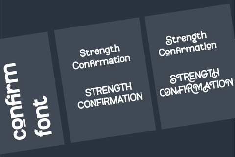 Confirm Font twinletter 