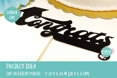 Congrats Cake Topper SVG | Graduation 2021 SVG SVG OyoyStudioDigitals 