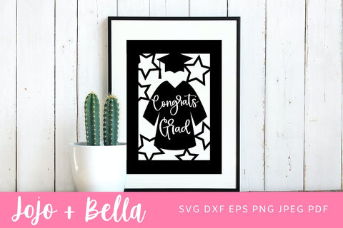 Congrats Grad card SVG, Layered Graduation Svg, Graduation Svg, Congrats Grad Svg, Svg files for Cricut, Sublimation Designs Downloads SVG Jojo&Bella 