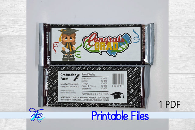 Congrats Grad Girl Candy Bar Wrap Digital Pattern Family Creations 